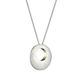 HELIOS Silver & 18ct Gold Sun Ray Pendant with Chain